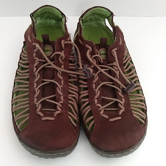 Jambu So Cal Water Savvy Leather Sneakers 9.5M Brown Green - Picture 6 of 15